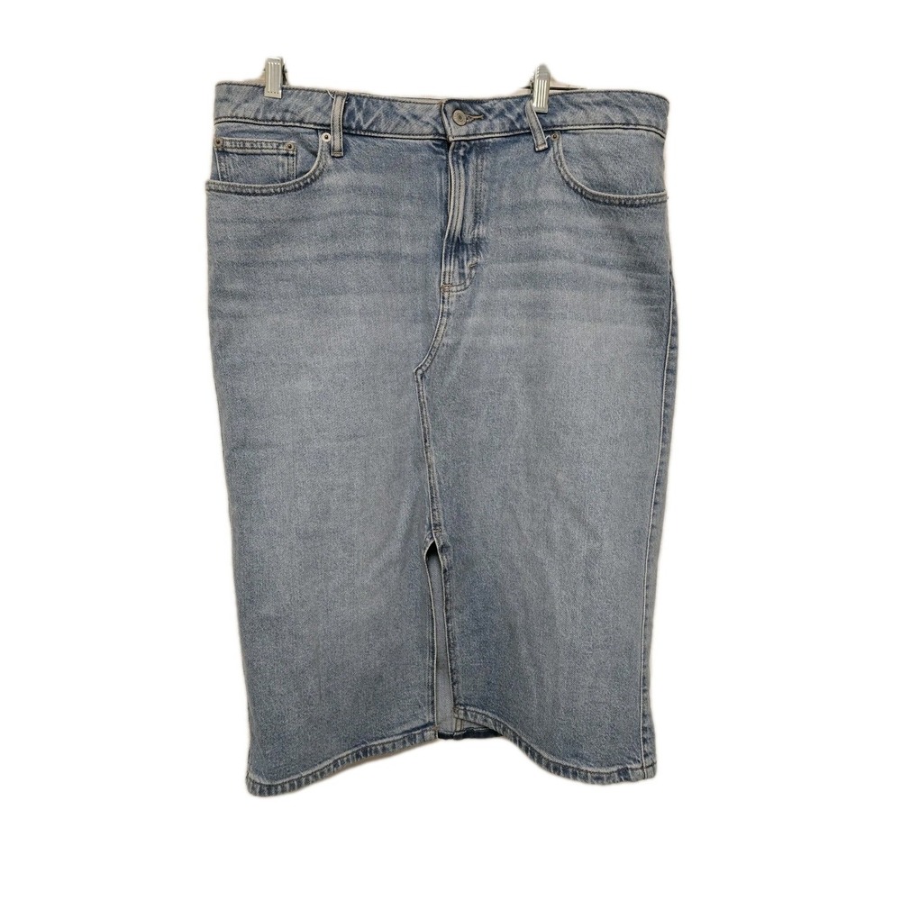 Lucky Brand Denim Midi Skirt Size 14/32 Blue